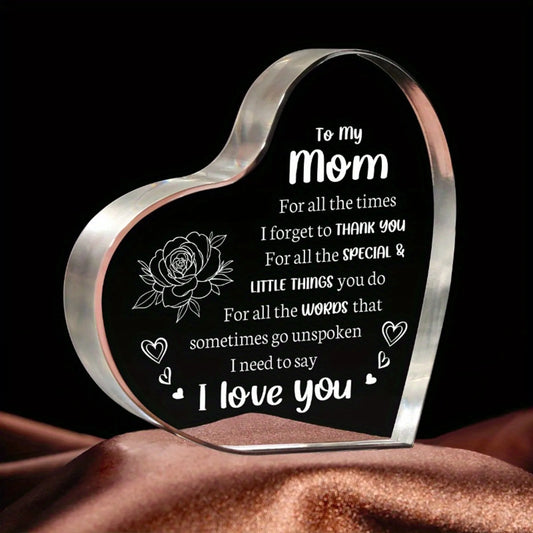Mother's Day Heart Shaped Plaque Personalized For Mom