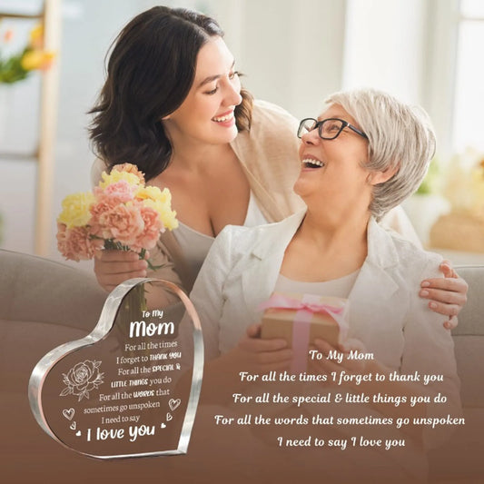 Mother's Day Heart Shaped Plaque Personalized For Mom